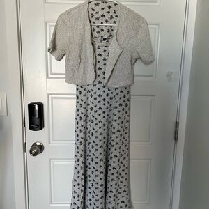 A34-Women’s 2pc. Stretch Dress Cotton Size M (See Measurements)